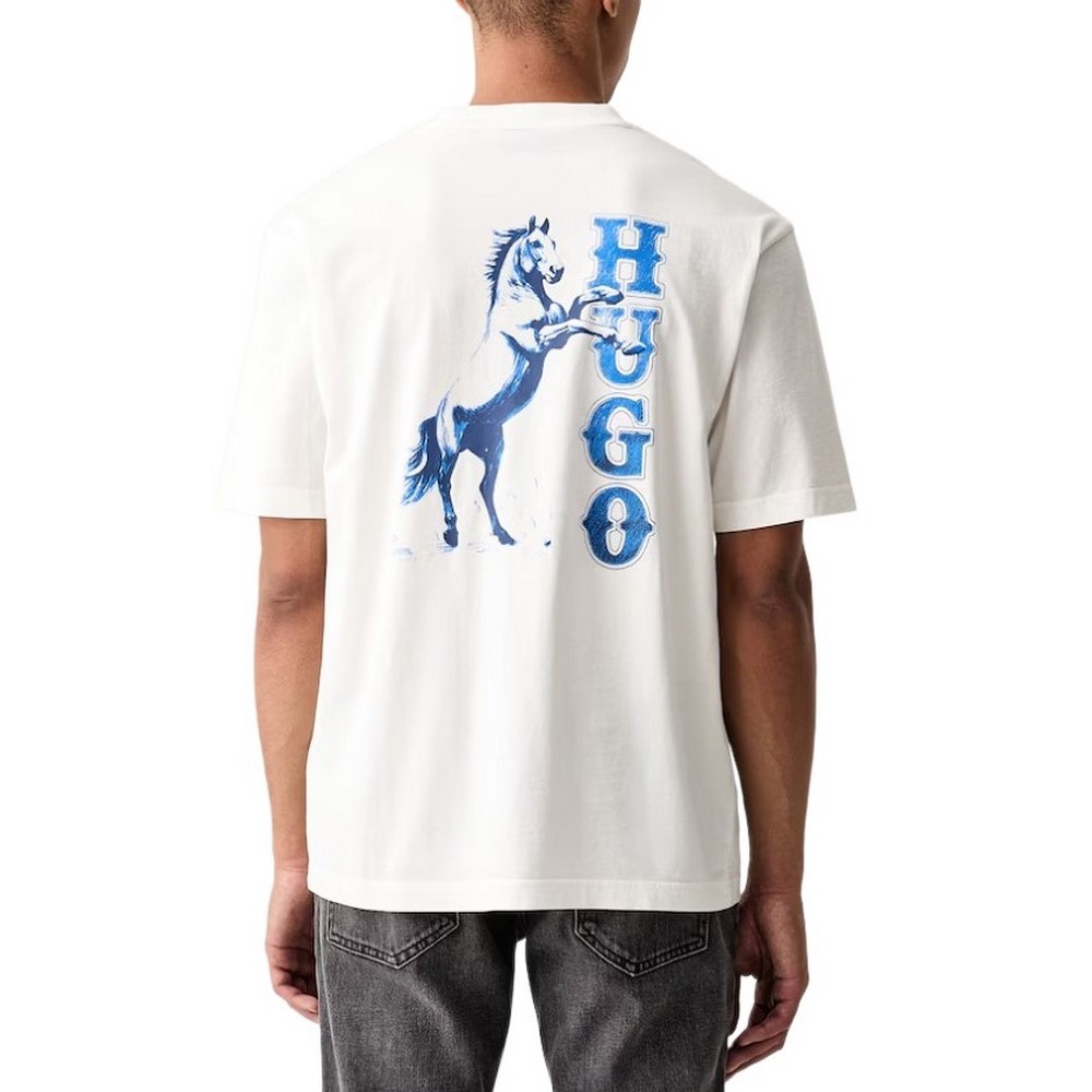 HUGO BOSS NOXWASH JERSEY T-SHIRT ΜΠΛΟΥΖΑ ΑΝΔΡΙΚΗ OFF WHITE