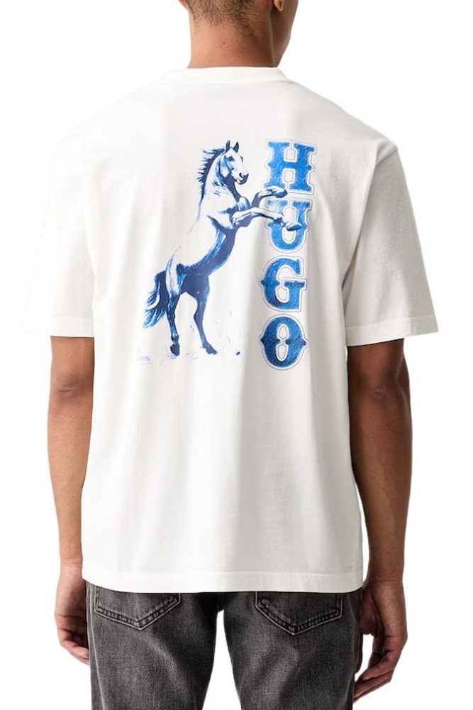 HUGO BOSS NOXWASH JERSEY T-SHIRT ΜΠΛΟΥΖΑ ΑΝΔΡΙΚΗ OFF WHITE