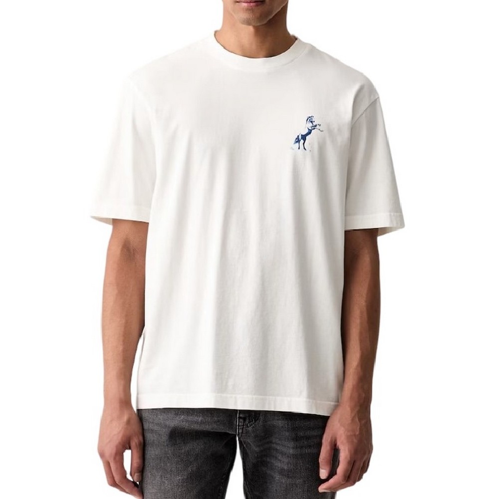 HUGO BOSS NOXWASH JERSEY T-SHIRT ΜΠΛΟΥΖΑ ΑΝΔΡΙΚΗ OFF WHITE