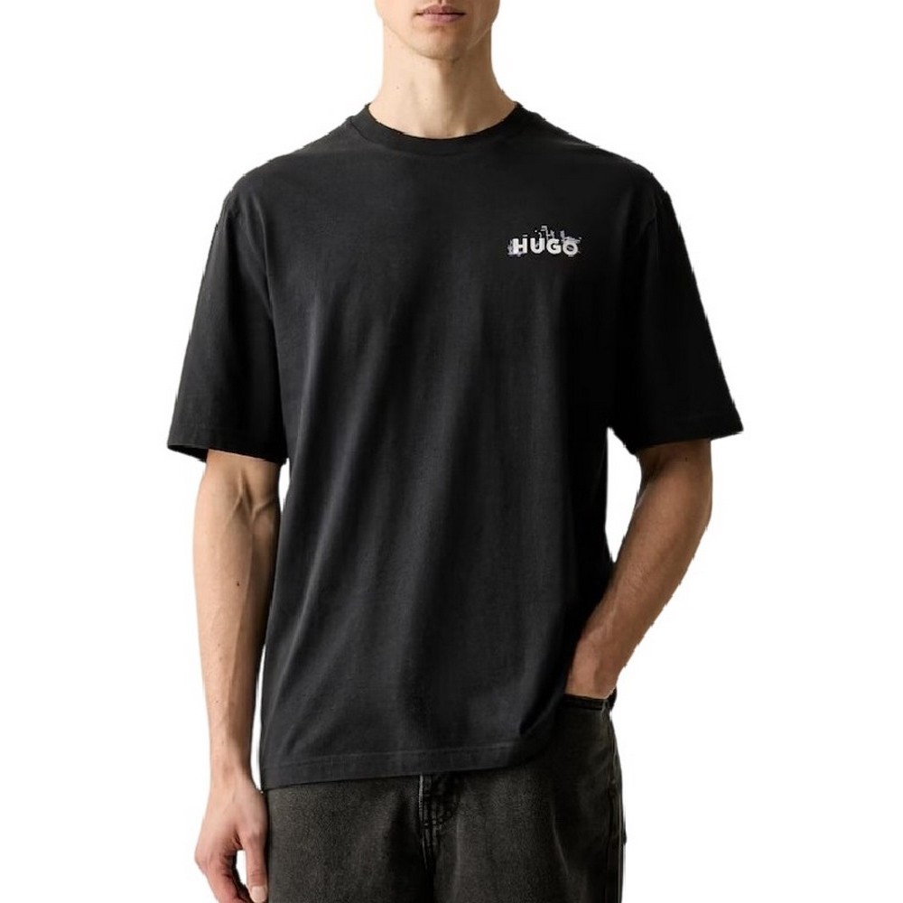 HUGO BOSS NOXWASH JERSEY T-SHIRT ΜΠΛΟΥΖΑ ΑΝΔΡΙΚΗ BLACK