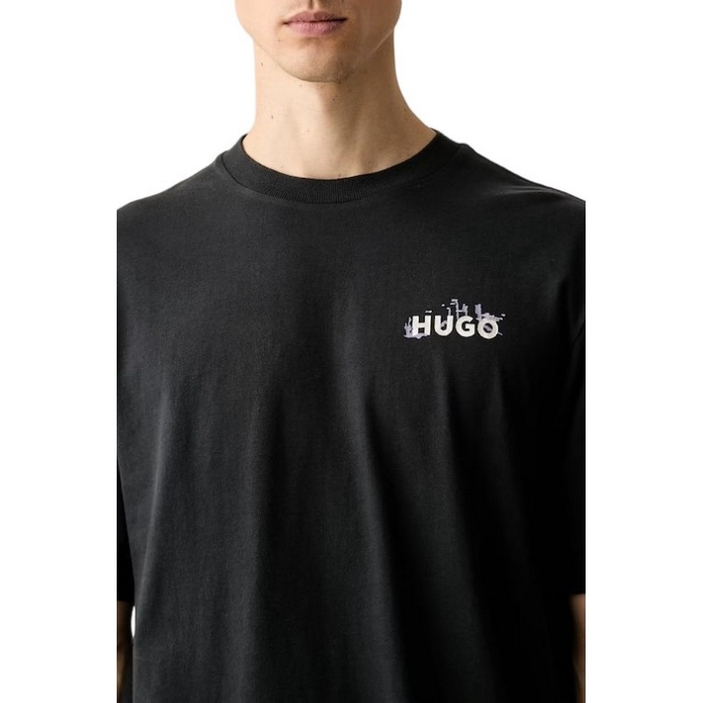 HUGO BOSS NOXWASH JERSEY T-SHIRT ΜΠΛΟΥΖΑ ΑΝΔΡΙΚΗ BLACK