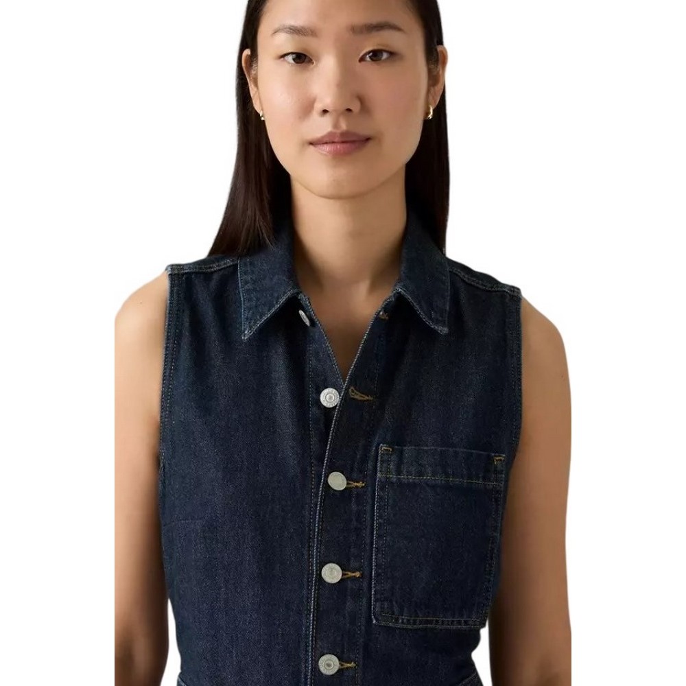 LEVIS® SLEEVELESS LIGHTWEIGHT JUMPSUIT ΦΟΡΜΑ ΟΛΟΣΩΜΗ ΓΥΝΑΙΚΕΙΑ DARK INDIGO