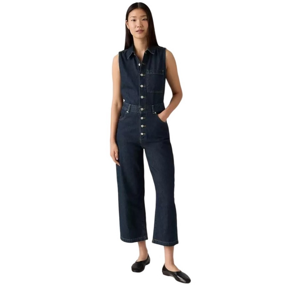 LEVIS® SLEEVELESS LIGHTWEIGHT JUMPSUIT ΦΟΡΜΑ ΟΛΟΣΩΜΗ ΓΥΝΑΙΚΕΙΑ DARK INDIGO