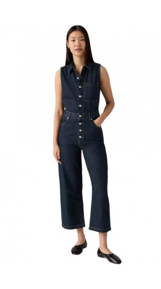 LEVIS® SLEEVELESS LIGHTWEIGHT JUMPSUIT ΦΟΡΜΑ ΟΛΟΣΩΜΗ ΓΥΝΑΙΚΕΙΑ DARK INDIGO