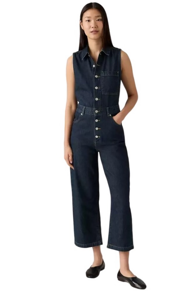 LEVIS® SLEEVELESS LIGHTWEIGHT JUMPSUIT ΦΟΡΜΑ ΟΛΟΣΩΜΗ ΓΥΝΑΙΚΕΙΑ DARK INDIGO