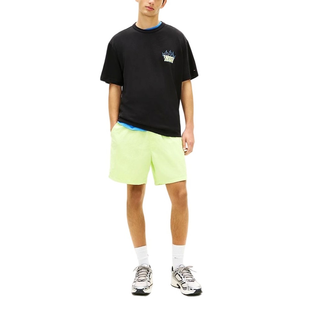 TOMMY JEANS RLX BUBBLE FLAME T-SHIRT ΜΠΛΟΥΖΑ ΑΝΔΡΙΚΗ BLACK