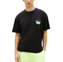 TOMMY JEANS RLX BUBBLE FLAME T-SHIRT ΜΠΛΟΥΖΑ ΑΝΔΡΙΚΗ BLACK
