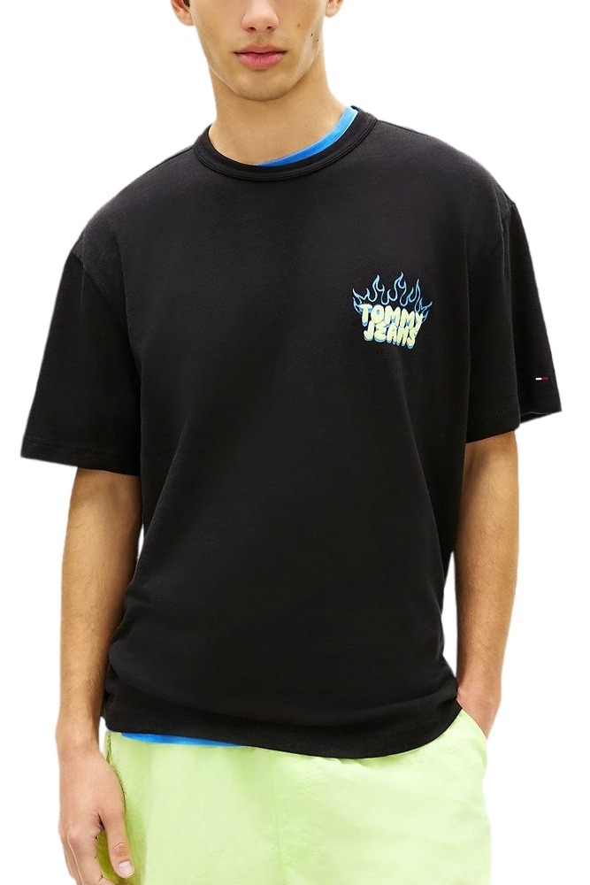 TOMMY JEANS RLX BUBBLE FLAME T-SHIRT ΜΠΛΟΥΖΑ ΑΝΔΡΙΚΗ BLACK