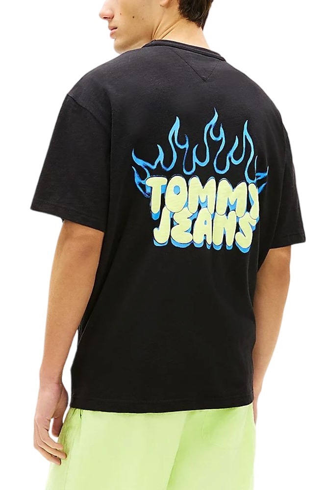 TOMMY JEANS RLX BUBBLE FLAME T-SHIRT ΜΠΛΟΥΖΑ ΑΝΔΡΙΚΗ BLACK