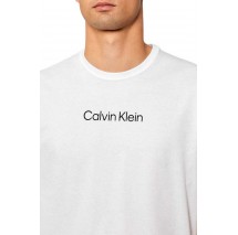 CALVIN KLEIN STANDARD LOGO 30S CREWNK T-SHIRT ΜΠΛΟΥΖΑ ΑΝΔΡΙΚΗ BRIGHT WHITE
