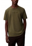 CALVIN KLEIN STANDARD LOGO 30S CREWNK T-SHIRT ΜΠΛΟΥΖΑ ΑΝΔΡΙΚΗ OLIVE