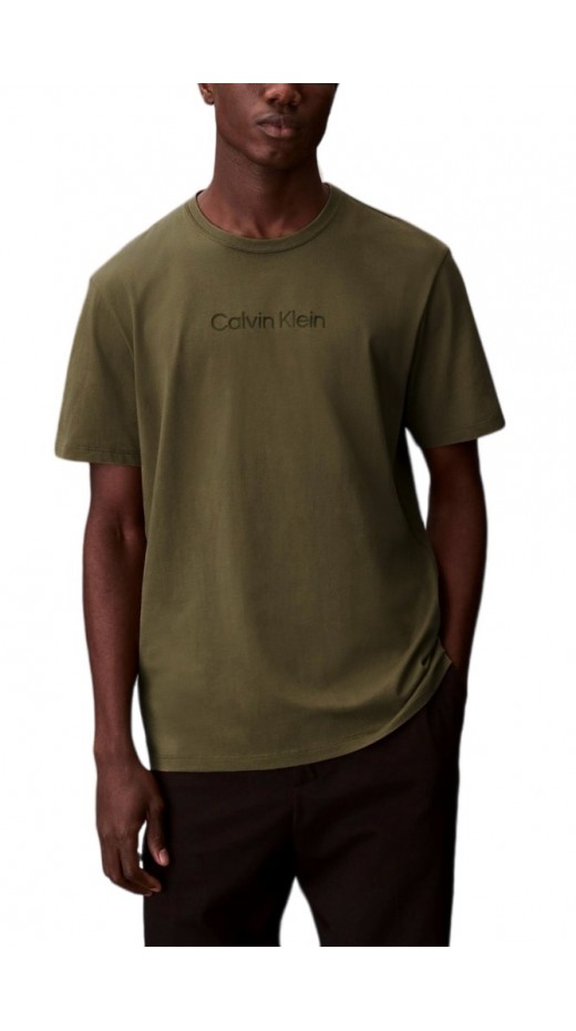 CALVIN KLEIN STANDARD LOGO 30S CREWNK T-SHIRT ΜΠΛΟΥΖΑ ΑΝΔΡΙΚΗ OLIVE