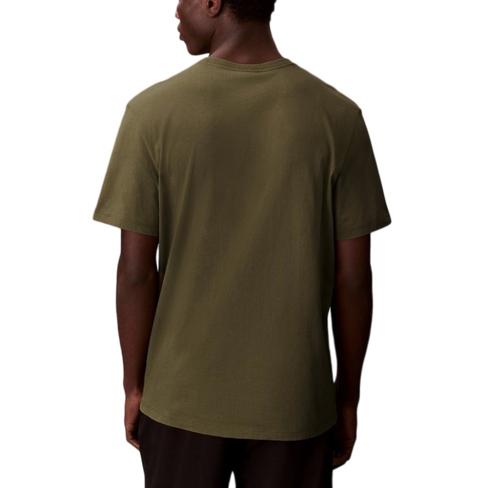 CALVIN KLEIN STANDARD LOGO 30S CREWNK T-SHIRT ΜΠΛΟΥΖΑ ΑΝΔΡΙΚΗ OLIVE