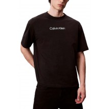 CALVIN KLEIN STANDARD LOGO 30S CREWNK T-SHIRT ΜΠΛΟΥΖΑ ΑΝΔΡΙΚΗ BLACK