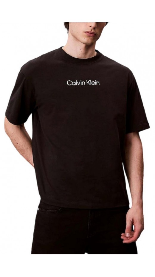 CALVIN KLEIN STANDARD LOGO 30S CREWNK T-SHIRT ΜΠΛΟΥΖΑ ΑΝΔΡΙΚΗ BLACK