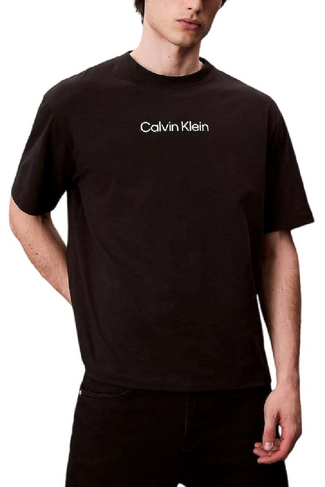 CALVIN KLEIN STANDARD LOGO 30S CREWNK T-SHIRT ΜΠΛΟΥΖΑ ΑΝΔΡΙΚΗ BLACK