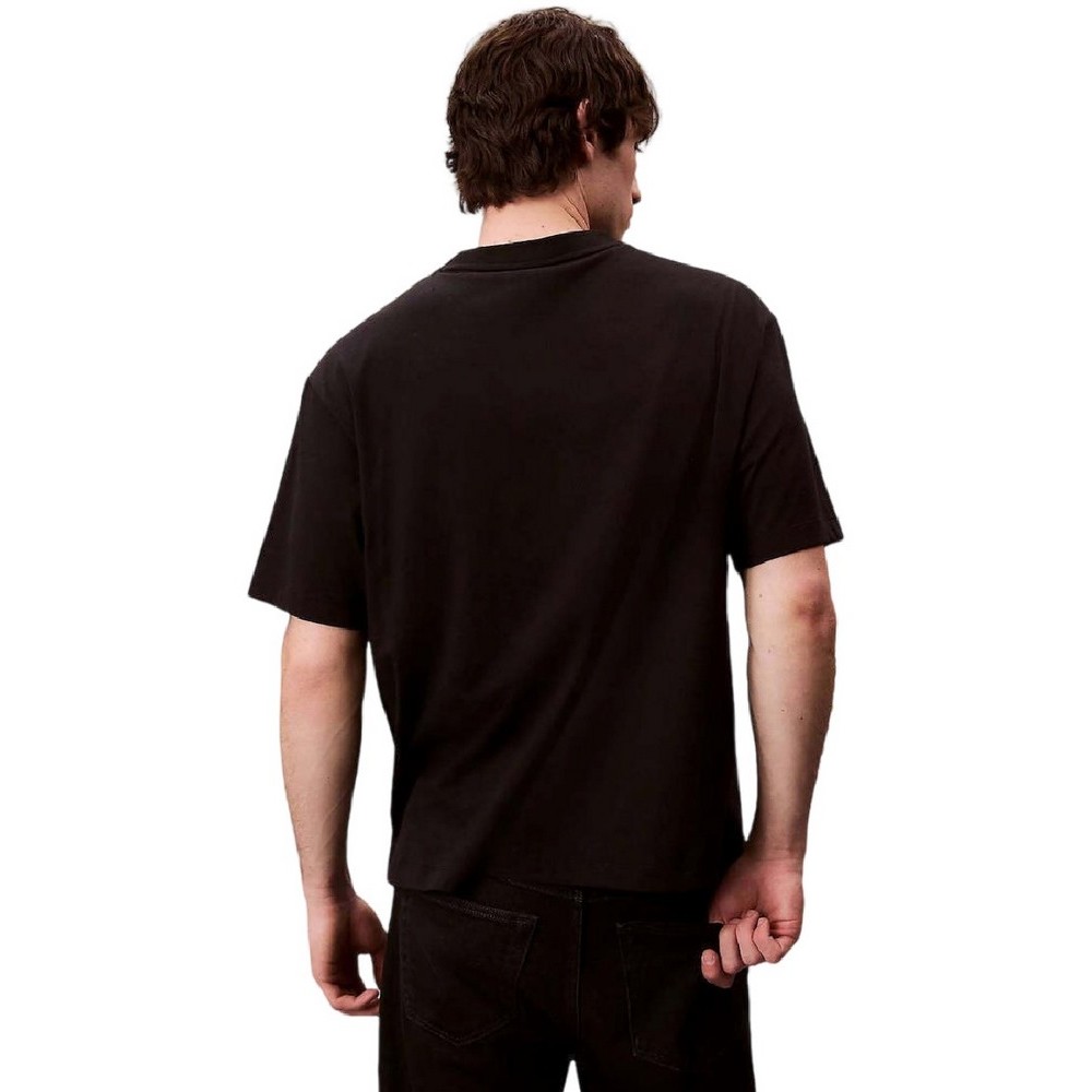 CALVIN KLEIN STANDARD LOGO 30S CREWNK T-SHIRT ΜΠΛΟΥΖΑ ΑΝΔΡΙΚΗ BLACK