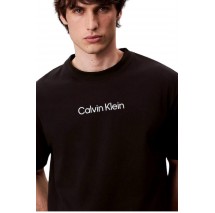 CALVIN KLEIN STANDARD LOGO 30S CREWNK T-SHIRT ΜΠΛΟΥΖΑ ΑΝΔΡΙΚΗ BLACK