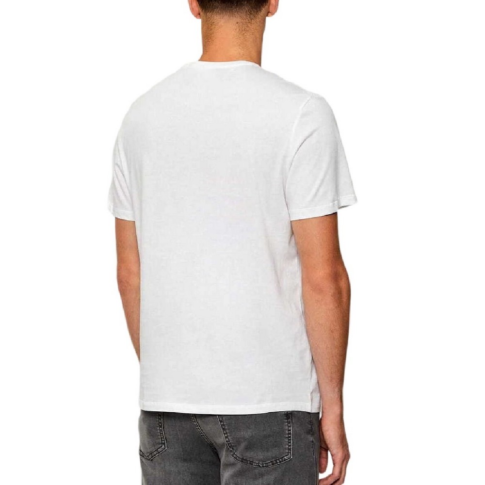 CALVIN KLEIN STANDARD LOGO 30S CREWNK T-SHIRT ΜΠΛΟΥΖΑ ΑΝΔΡΙΚΗ BRIGHT WHITE