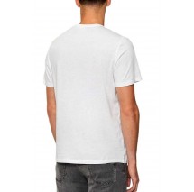 CALVIN KLEIN STANDARD LOGO 30S CREWNK T-SHIRT ΜΠΛΟΥΖΑ ΑΝΔΡΙΚΗ BRIGHT WHITE