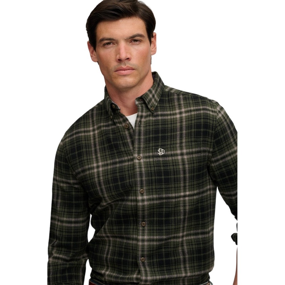 SUPERDRY COTTON LUMBERJACK SHIRT ΠΟΥΚΑΜΙΣΟ ΑΝΔΡΙΚΟ OLIVE