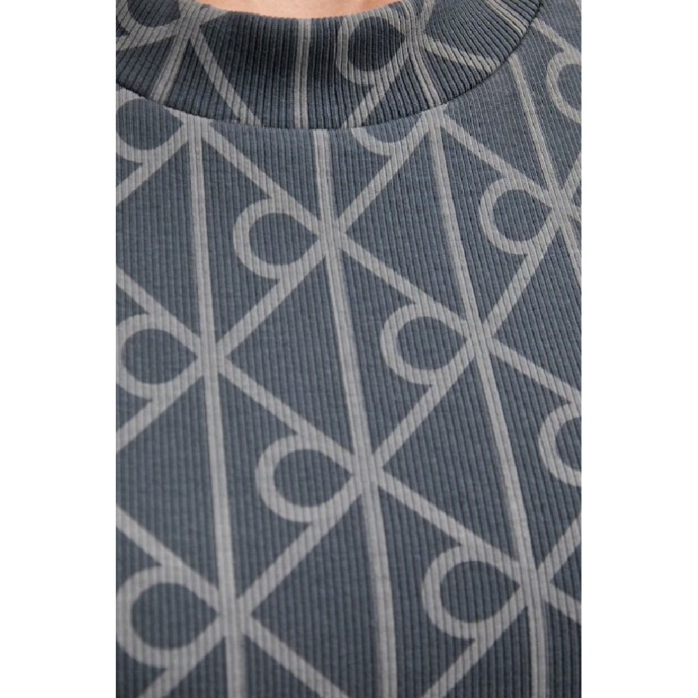 CALVIN KLEIN JEANS A MONOLOGO BABY T-SHIRT ΜΠΛΟΥΖΑ ΓΥΝΑΙΚΕΙΑ DARK GREY
