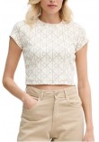 CALVIN KLEIN JEANS A MONOLOGO BABY T-SHIRT ΜΠΛΟΥΖΑ ΓΥΝΑΙΚΕΙΑ OFF WHITE