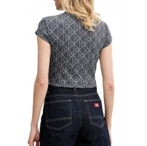 CALVIN KLEIN JEANS A MONOLOGO BABY T-SHIRT ΜΠΛΟΥΖΑ ΓΥΝΑΙΚΕΙΑ DARK GREY