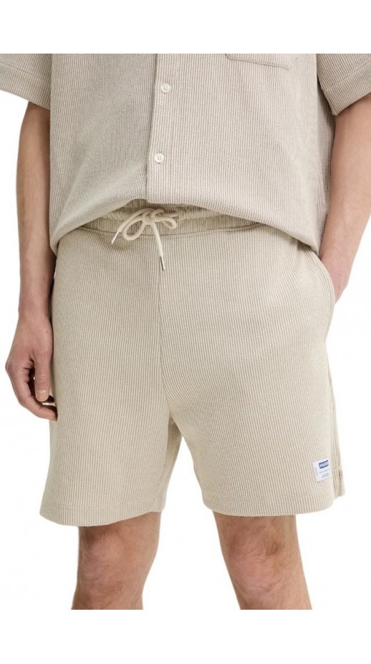 HUGO BOSS JERSEY SHORTS NUWAFFLO ΒΕΡΜΟΥΔΑ ΑΝΔΡΙΚΗ BEIGE