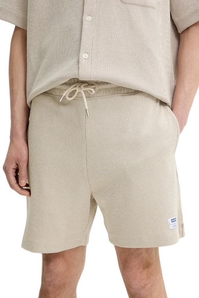 HUGO BOSS JERSEY SHORTS NUWAFFLO ΒΕΡΜΟΥΔΑ ΑΝΔΡΙΚΗ BEIGE