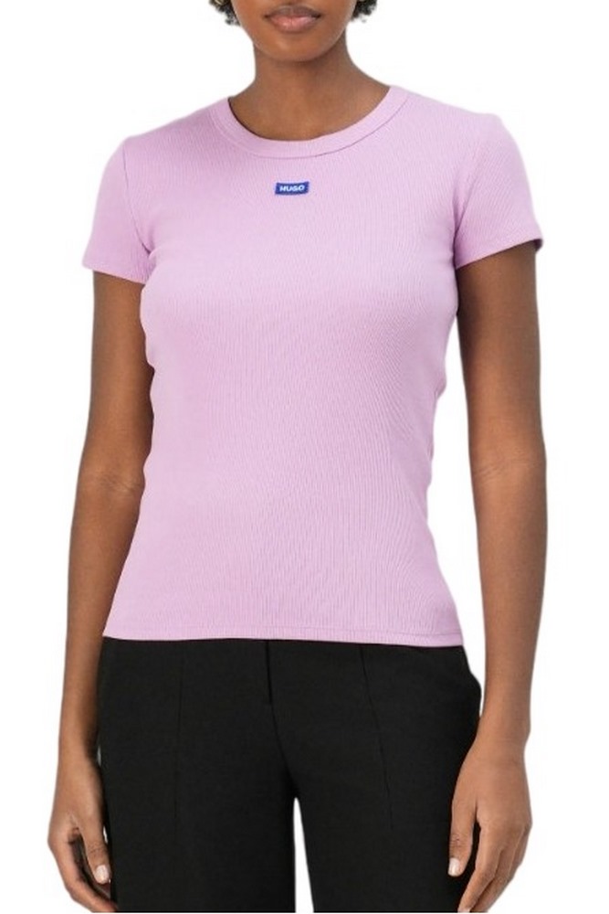 HUGO BOSS JERSEY BABY TEE B T-SHIRT ΜΠΛΟΥΖΑ ΓΥΝΑΙΚΕΙΑ PURPLE