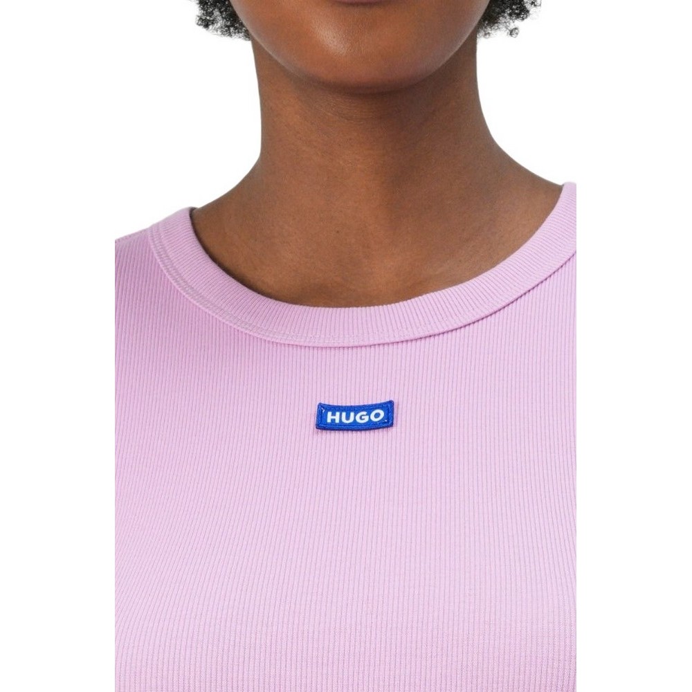 HUGO BOSS JERSEY BABY TEE B T-SHIRT ΜΠΛΟΥΖΑ ΓΥΝΑΙΚΕΙΑ PURPLE
