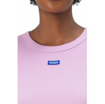 HUGO BOSS JERSEY BABY TEE B T-SHIRT ΜΠΛΟΥΖΑ ΓΥΝΑΙΚΕΙΑ PURPLE