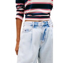 TOMMY JEANS CHARLIE LS SHORT PLEAT BJ6014 ΤΖΙΝ ΒΕΡΜΟΥΔΑ ΓΥΝΑΙΚΕΙΑ DENIM LIGHT