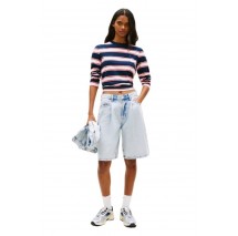 TOMMY JEANS CHARLIE LS SHORT PLEAT BJ6014 ΤΖΙΝ ΒΕΡΜΟΥΔΑ ΓΥΝΑΙΚΕΙΑ DENIM LIGHT