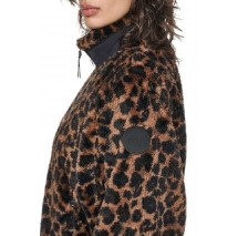 DKNY PRINTED SHERPA FULL ZIP JACKET ΜΠΟΥΦΑΝ ΓΥΝΑΙΚΕΙΟ LEOPARD PRINT