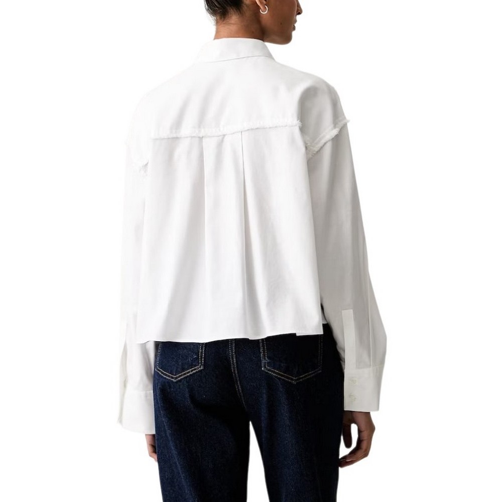 HUGO BOSS EKLA B TAILORED BLOUSE ΠΟΥΚΑΜΙΣΟ ΓΥΝΑΙΚΕΙΟ WHITE