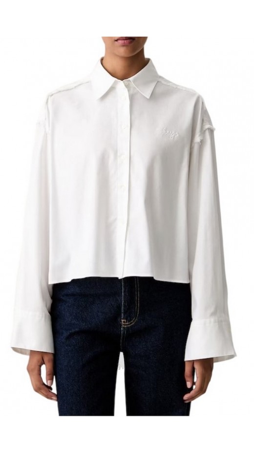 HUGO BOSS EKLA B TAILORED BLOUSE ΠΟΥΚΑΜΙΣΟ ΓΥΝΑΙΚΕΙΟ WHITE