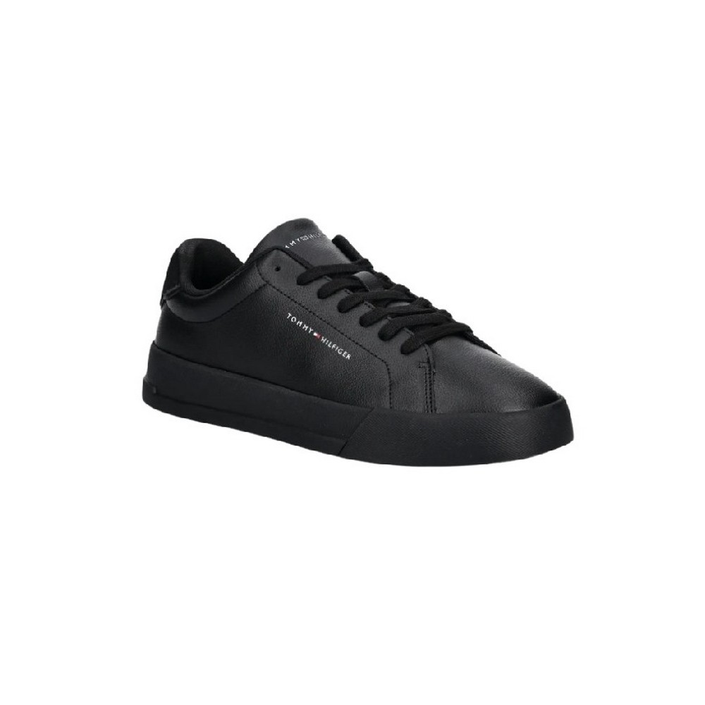 TOMMY HILFIGER COURT LTH DETAIL ESS ΠΑΠΟΥΤΣΙ ΑΝΔΡΙΚΟ BLACK