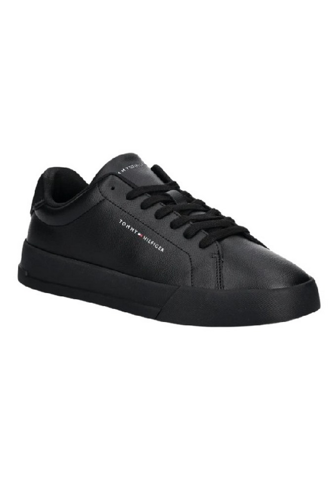 TOMMY HILFIGER COURT LTH DETAIL ESS ΠΑΠΟΥΤΣΙ ΑΝΔΡΙΚΟ BLACK