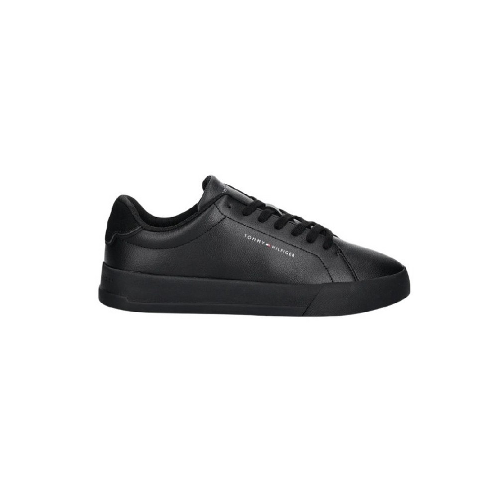 TOMMY HILFIGER COURT LTH DETAIL ESS ΠΑΠΟΥΤΣΙ ΑΝΔΡΙΚΟ BLACK
