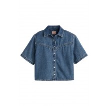LEVIS LOGAN DENIM SHIRT WORN IN ΤΖΙΝ ΠΟΥΚΑΜΙΣΟ ΓΥΝΑΙΚΕΙΟ DARK INDIGO