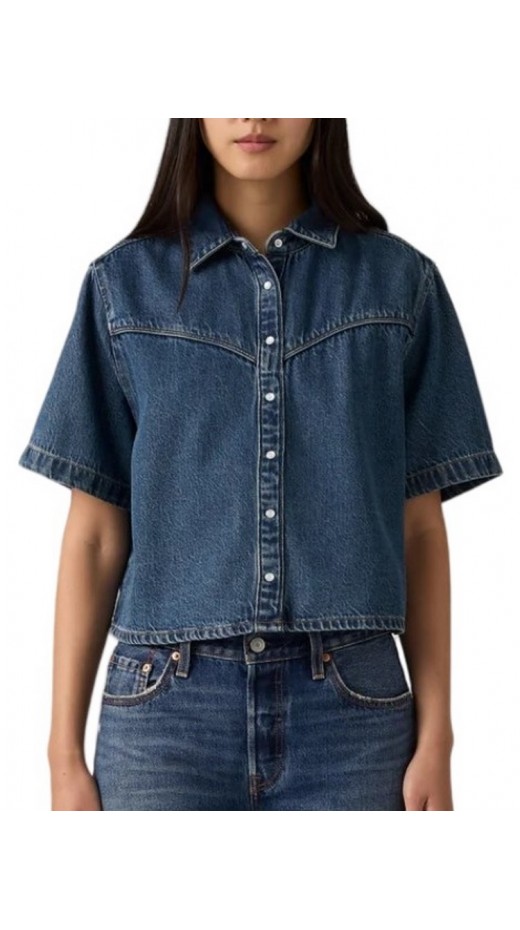 LEVIS LOGAN DENIM SHIRT WORN IN ΤΖΙΝ ΠΟΥΚΑΜΙΣΟ ΓΥΝΑΙΚΕΙΟ DARK INDIGO