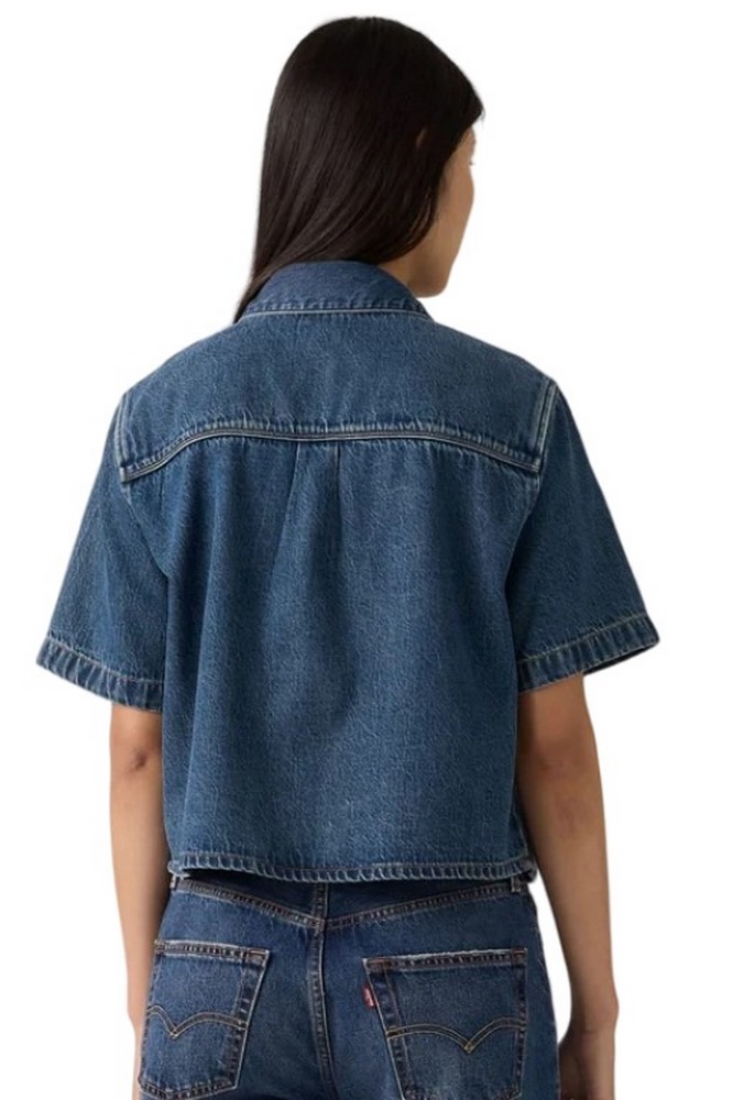 LEVIS LOGAN DENIM SHIRT WORN IN ΤΖΙΝ ΠΟΥΚΑΜΙΣΟ ΓΥΝΑΙΚΕΙΟ DARK INDIGO