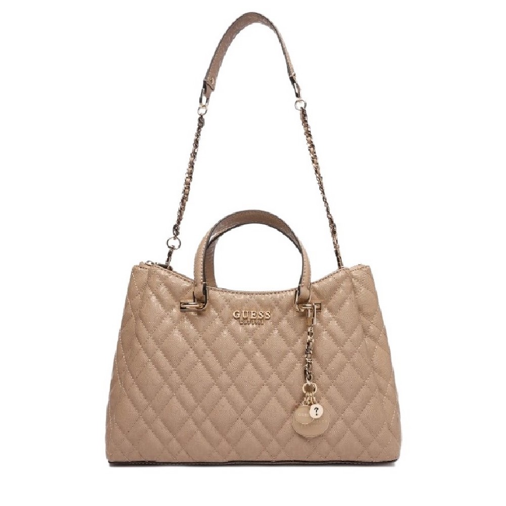 GUESS ISEMAY GFRIEND SHLDR SATCHEL ΤΣΑΝΤΑ ΓΥΝΑΙΚΕΙΑ MOCHA