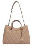 GUESS ISEMAY GFRIEND SHLDR SATCHEL ΤΣΑΝΤΑ ΓΥΝΑΙΚΕΙΑ MOCHA