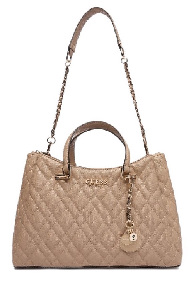 GUESS ISEMAY GFRIEND SHLDR SATCHEL ΤΣΑΝΤΑ ΓΥΝΑΙΚΕΙΑ MOCHA