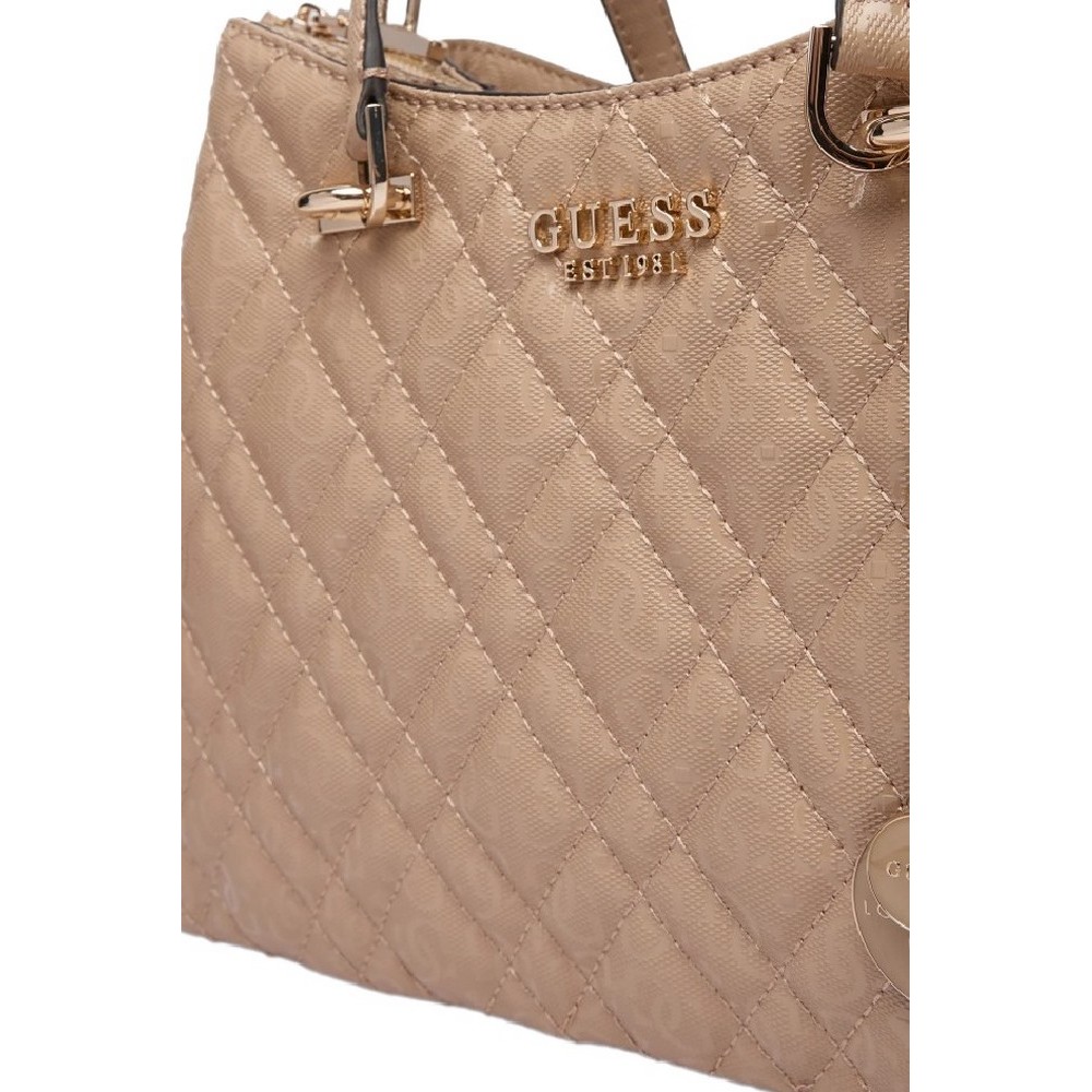GUESS ISEMAY GFRIEND SHLDR SATCHEL ΤΣΑΝΤΑ ΓΥΝΑΙΚΕΙΑ MOCHA
