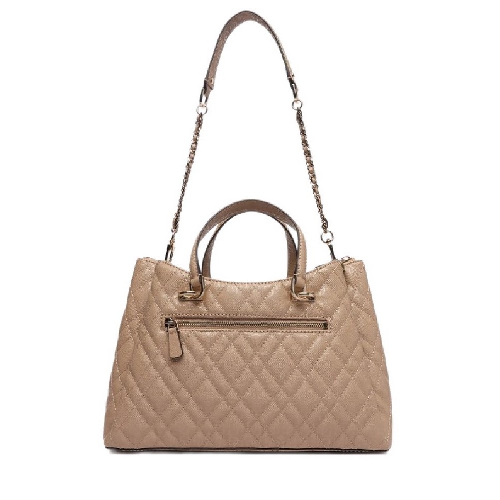 GUESS ISEMAY GFRIEND SHLDR SATCHEL ΤΣΑΝΤΑ ΓΥΝΑΙΚΕΙΑ MOCHA