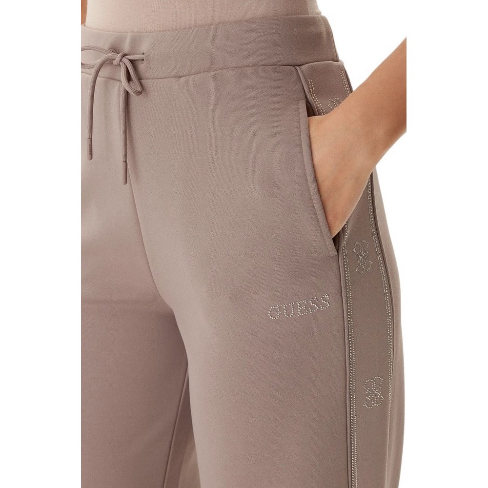 GUESS OCTAVIA WIDE LEG PANTS ΠΑΝΤΕΛΟΝΙ ΦΟΡΜΑ ΓΥΝΑΙΚΕΙΟ BEIGE